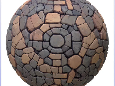 Stylized Stone Floor Seamless Texture CG Textures