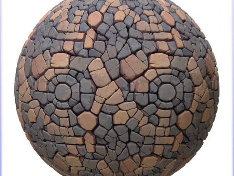 Stylized Stone Floor Seamless Texture CG Textures