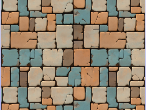 Stylized Stone Floor Seamless Texture CG Textures
