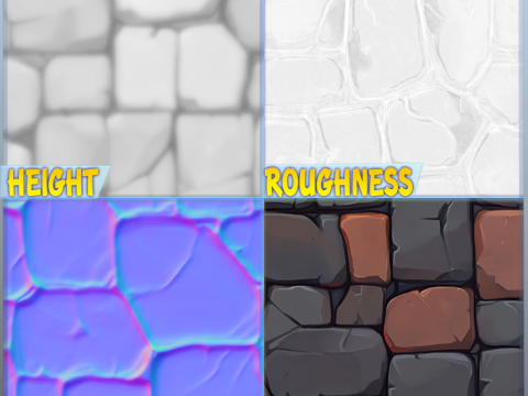 Stylized Stone Floor Seamless Texture CG Textures