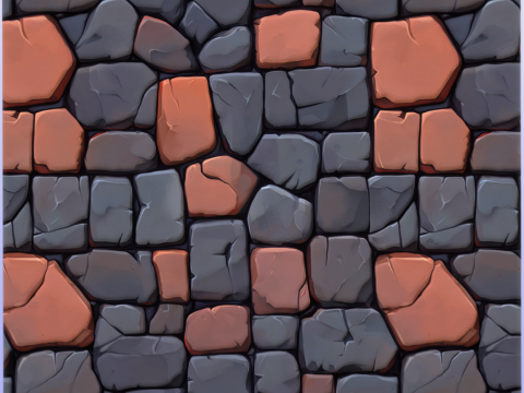 Stylized Stone Floor Seamless Texture CG Textures