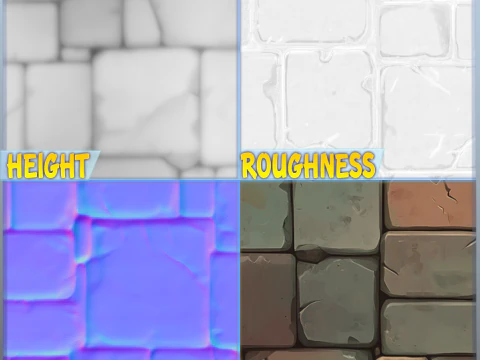 Stylized Stone Floor Seamless Texture CG Textures