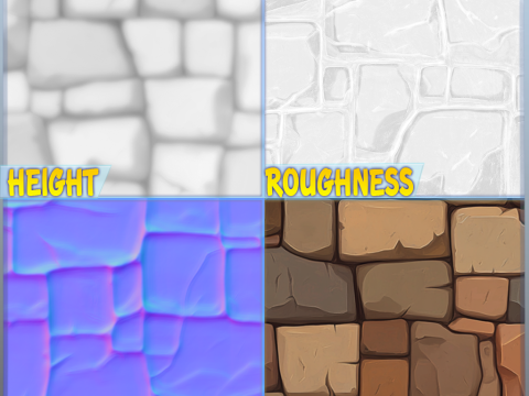 Stylized Stone Floor Seamless Texture CG Textures
