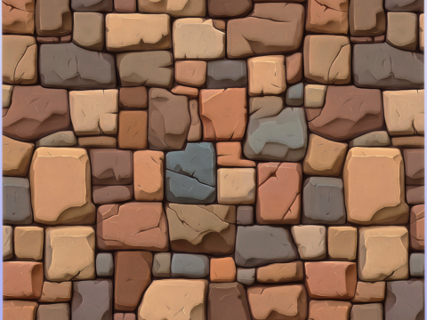 Stylized Stone Floor Seamless Texture CG Textures