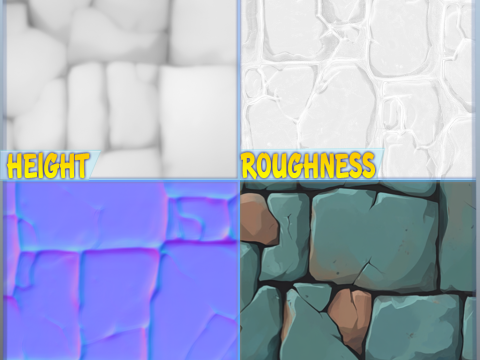 Stylized Stone Floor Seamless Texture CG Textures