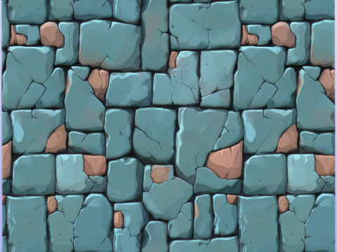 Stylized Stone Floor Seamless Texture CG Textures