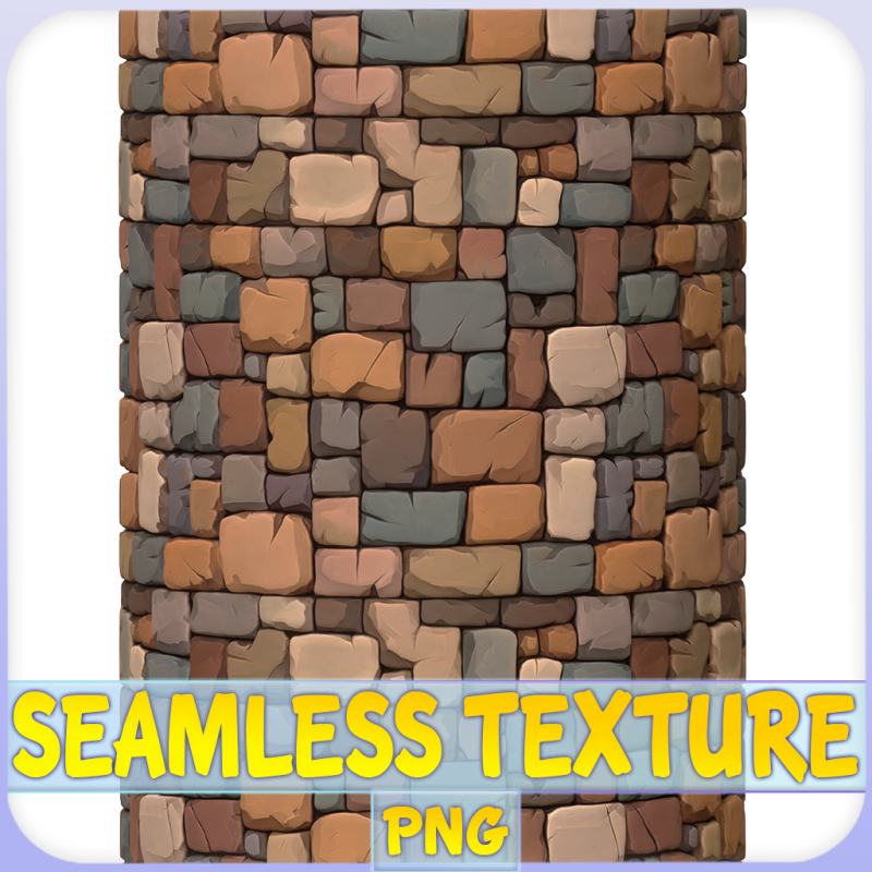 Stylized Stone Floor Seamless Texture CG Textures .c4d .max .obj .3ds .fbx .stl .blend 