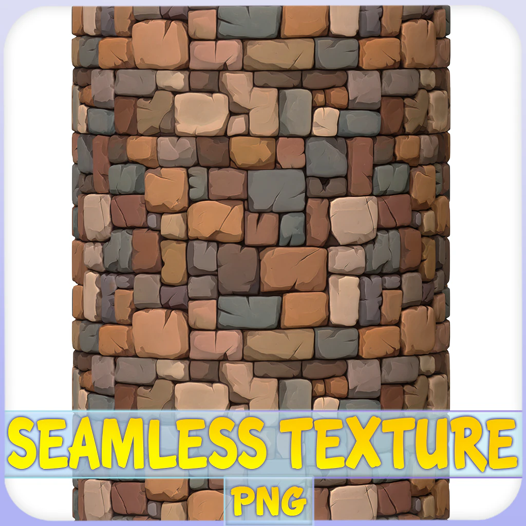 Stylized Stone Floor Seamless Texture CG Textures .c4d .max .obj .3ds .fbx .stl .blend 