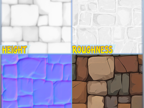 Stylized Stone Floor Seamless Texture CG Textures