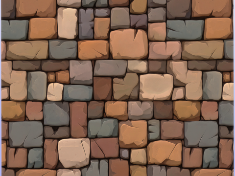 Stylized Stone Floor Seamless Texture CG Textures