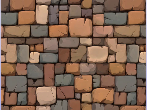 Stylized Stone Floor Seamless Texture CG Textures