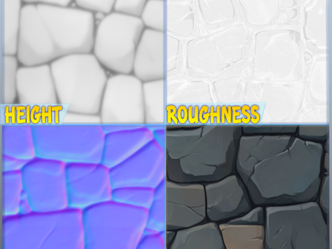 Stylized Stone Floor Seamless Texture CG Dokuları