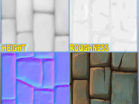 Stylized Stone Floor Seamless Texture CG Textures
