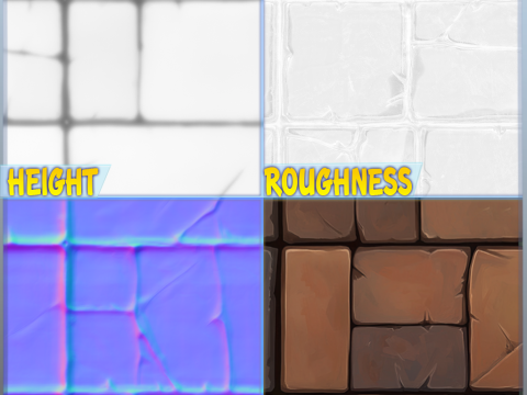 Stylized Stone Floor Seamless Texture CG 纹理