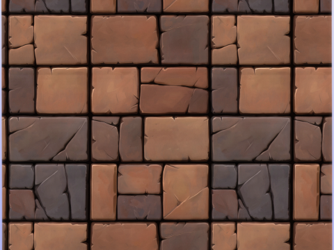 Stylized Stone Floor Seamless Texture CG 纹理