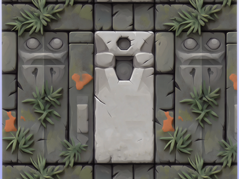 Stylized Stone Floor Seamless Texture Tekstur CG