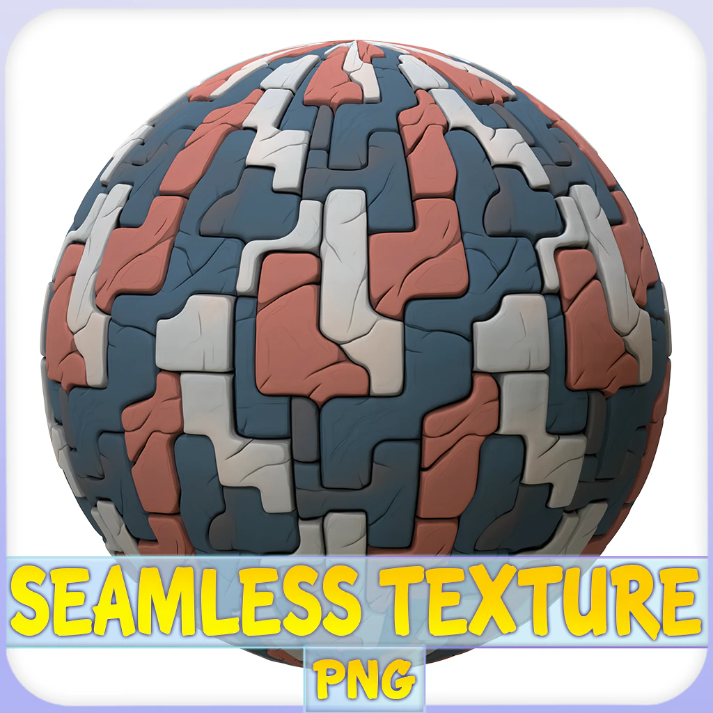 Stylized Stone Floor Seamless Texture CG Textures .c4d .max .obj .3ds .fbx .stl .blend