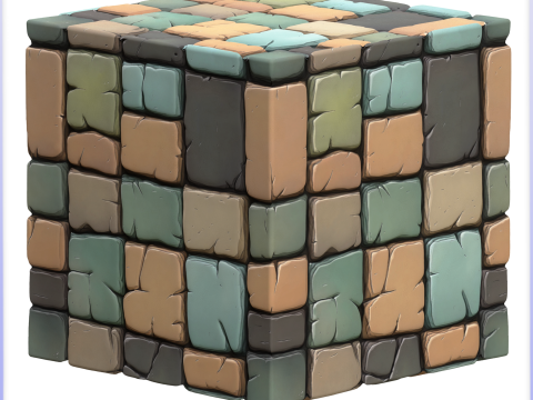 Stylized Stone Floor Seamless Texture CG 텍스쳐