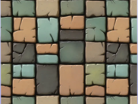 Stylized Stone Floor Seamless Texture CG Textures