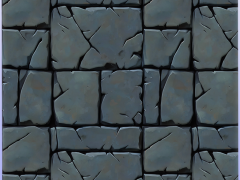 Stylized Stone Floor Seamless Texture CG Текстуры