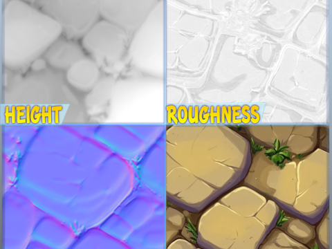 Stylized Stone Floor Seamless Texture CG Textures
