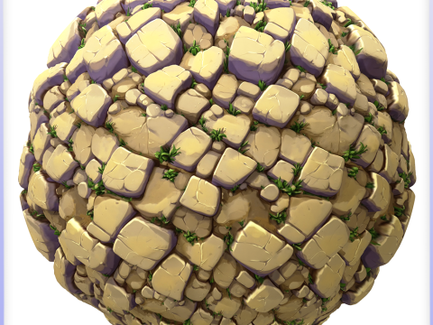 Stylized Stone Floor Seamless Texture CG Textures