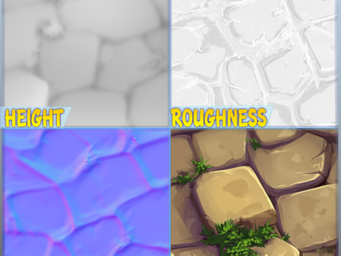 Stylized Stone Floor Seamless Texture CG Tekstury