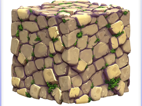Stylized Stone Floor Seamless Texture CG Tekstury