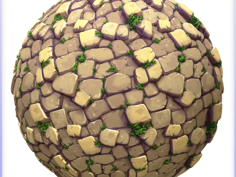 Stylized Stone Floor Seamless Texture CG Tekstury