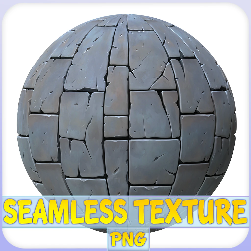 Stylized Stone Floor Seamless Texture CG Textures .c4d .max .obj .3ds .fbx .stl .blend 