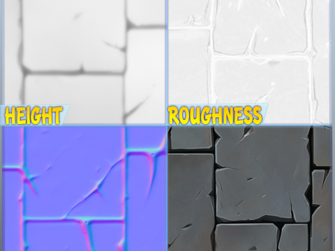Stylized Stone Floor Seamless Texture CG Текстуры