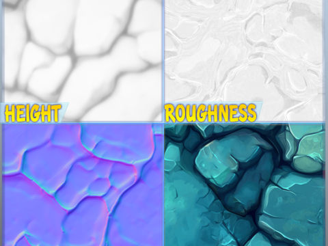 Stylized Stone Floor Seamless Texture CG Textures