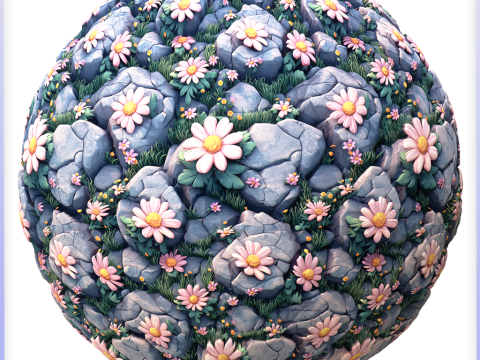 Stylized Stone Floor Seamless Texture CG テクスチャ