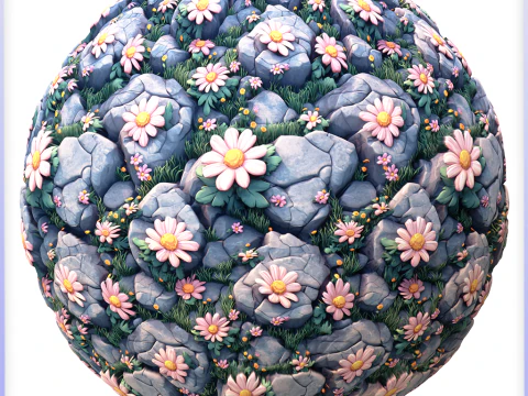 Stylized Stone Floor Seamless Texture CG Textures