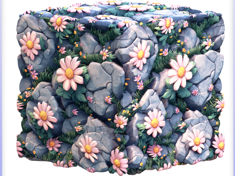 Stylized Stone Floor Seamless Texture CG テクスチャ