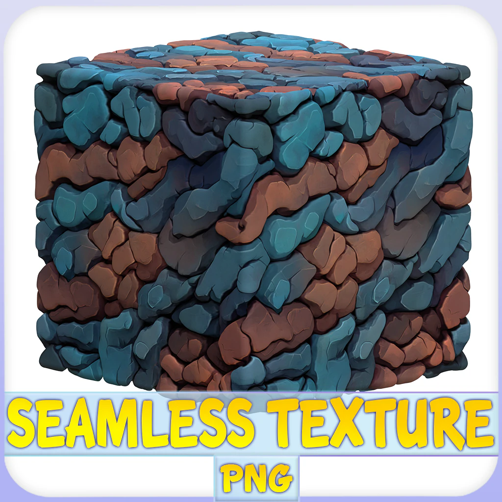 Stylized Stone Floor Seamless Texture CG Textures .c4d .max .obj .3ds .fbx .stl .blend 