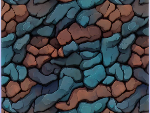 Stylized Stone Floor Seamless Texture CG Textures