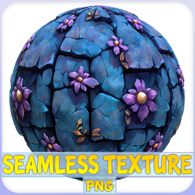 Stylized Stone Floor Seamless Texture Texturas CG .c4d .max .obj .3ds .fbx .stl .blend 