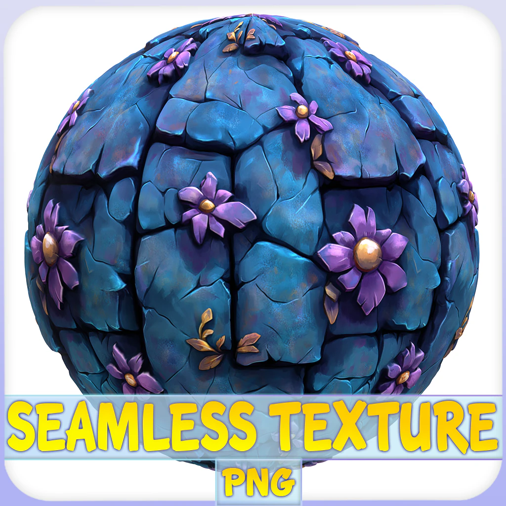 Stylized Stone Floor Seamless Texture CG Textures .c4d .max .obj .3ds .fbx .stl .blend 