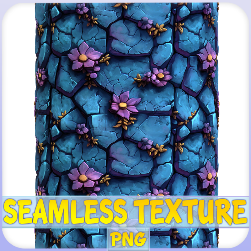 Stylized Stone Floor Seamless Texture CG Текстуры .c4d .max .obj .3ds .fbx .stl .blend