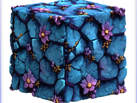 Stylized Stone Floor Seamless Texture CG Текстуры