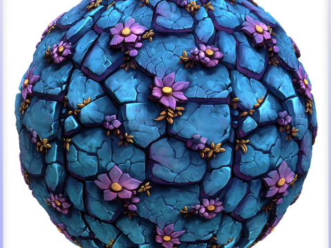 Stylized Stone Floor Seamless Texture CG Текстуры