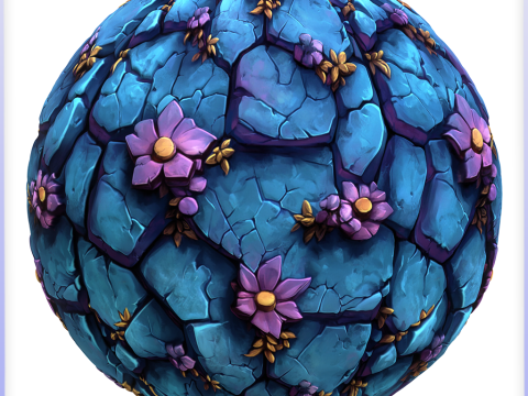 Stylized Stone Floor Seamless Texture CG Текстуры