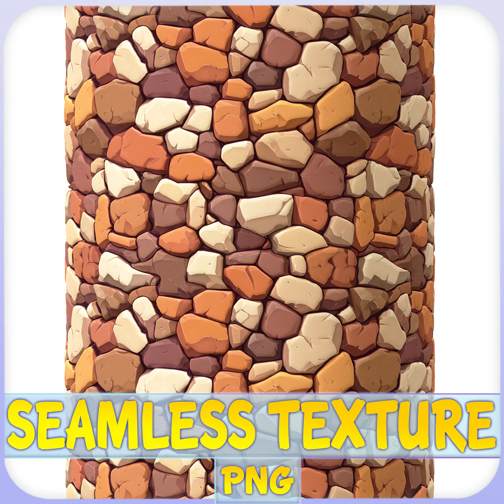 Stylized Stone Floor Seamless Texture CG Textures .c4d .max .obj .3ds .fbx .stl .blend 