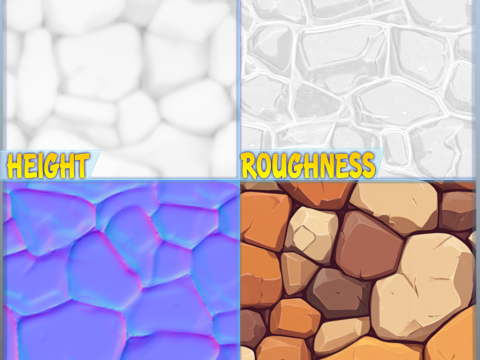 Stylized Stone Floor Seamless Texture CG Textures