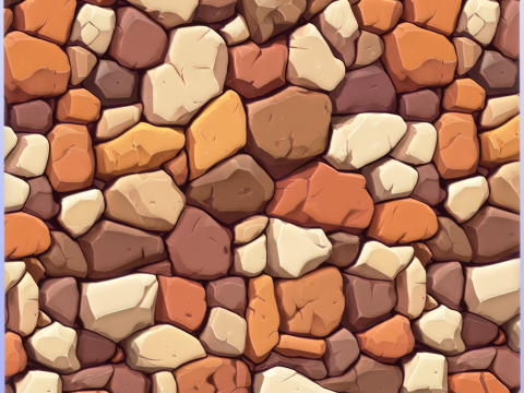 Stylized Stone Floor Seamless Texture CG Textures