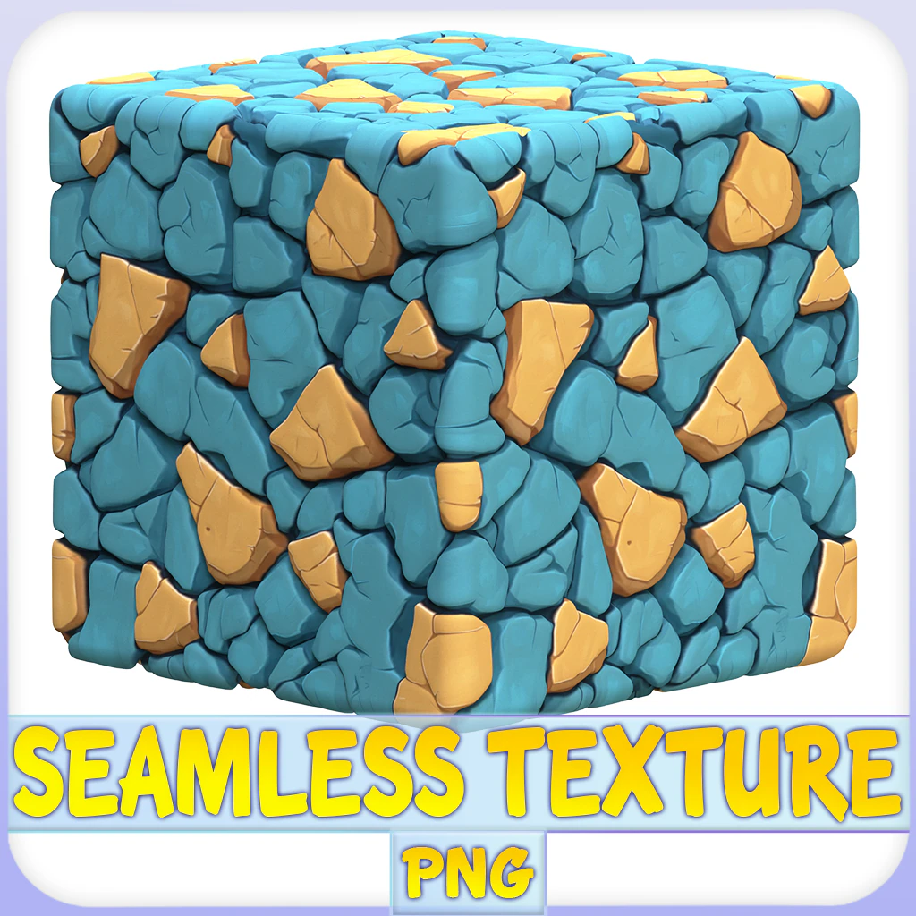 Stylized Stone Floor Seamless Texture CG Textures .c4d .max .obj .3ds .fbx .stl .blend 