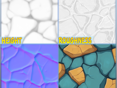 Stylized Stone Floor Seamless Texture CG टेक्स्चर्स