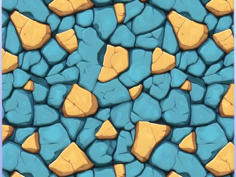 Stylized Stone Floor Seamless Texture CG Textures