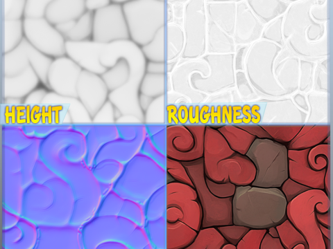 Stylized Stone Floor Seamless Texture CG 纹理